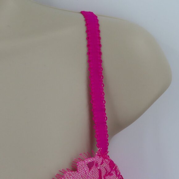 Victorias Secret 32D Dream Angels Lined Demi Underwire Pink Lace Corset Bra - Picture 5 of 15